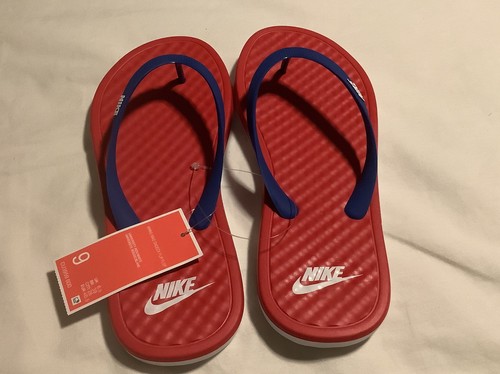 New Nike womens on deck Flip Flop Red 