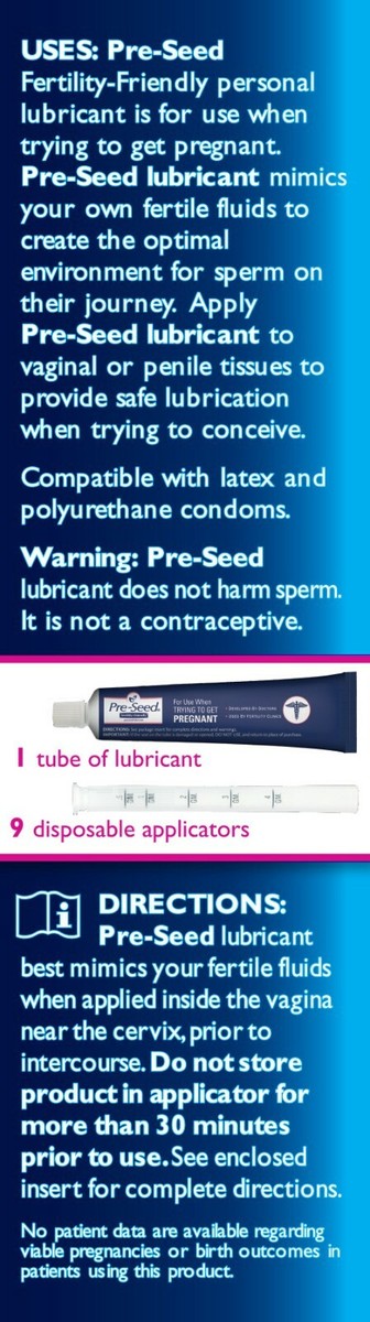 Pre-Seed Fertility Friendly Lubricant, Lube for Women Trying To Conceive..+  885339650856| eBay