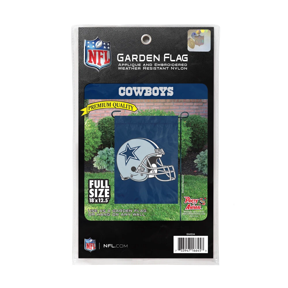 DALLAS COWBOYS GARDEN FLAG APPLIQUE PREMIUM QUALITY FULL SIZE