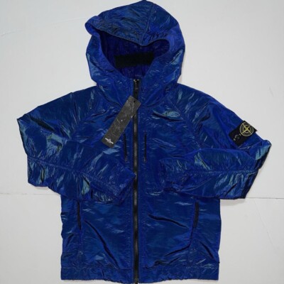 Stone Island Junior Nylon Metal Watro Colour Weft Blue Jacket BNWT