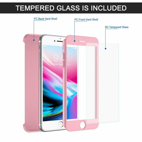 ETUI pour iPhone 6s/7/8/11 Pro Max XR X Coque Intégrale 360+ Verre trempé Film - Photo 12/13