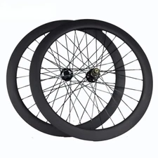 Road Bike Carbon Wheelset 23/25mm Width 50mm Depth Tubular with Novatec Hubs