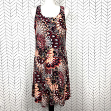 Nine West Sleeveless Dress Size Medium Russet Combo