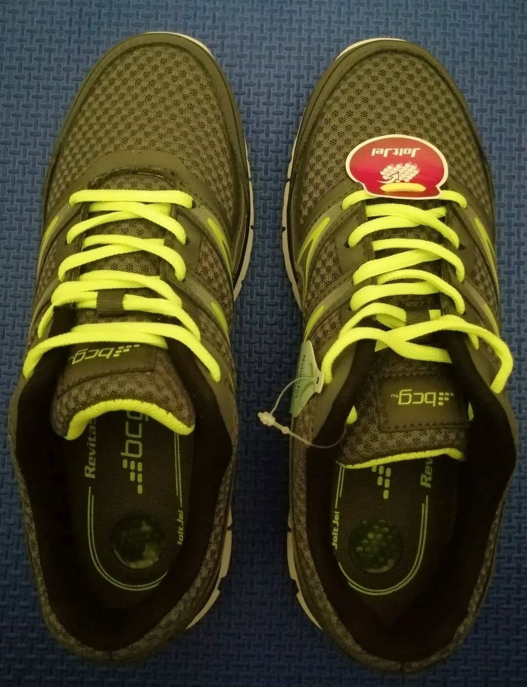 SAOLA BCG Scarpe da Ginnastica Uomo Sismiche Grigio Verde Lime Taglia 8D o 8.5D (Media)