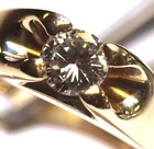 14k yellow gold .71ct I1 H mens diamond solitaire ring 5.8g gents estate 7.5 — photo 8