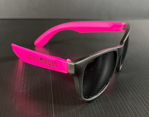 Gafas de sol Captain Morgan originales de plástico rosa neón Spiced Rum - NUEVAS - Imagen 2 de 12