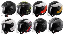 OPEN FACE MOTORBIKE HELMET LS2 OF616 AIRFLOW II Ece22.06 MATT BLACK RUSH BRUSH