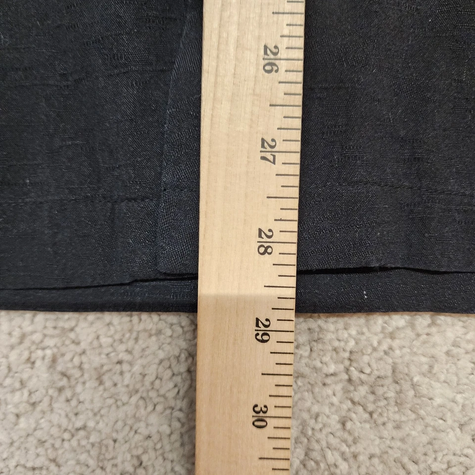 Camisa Geoffrey Beene Para Hombres Lavable Seda Manga Corta XLarge Negra Foto 4 de 4