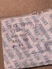 NOS Elgin 16s 861 NS Pivot 11 Balance Staff In Factory Sealed Pack 