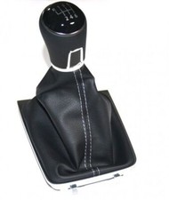 Genuine Vw Golf Mk7 Manual 6 Speed Ball Black Gear Shift Knob Boot Gloss