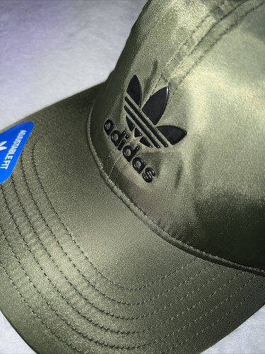 ADIDAS ORIGINALS RELAXED NIGHT GREEN CARGO MILITARY CK4999 Satin STRAPBACK - Picture 3 of 9