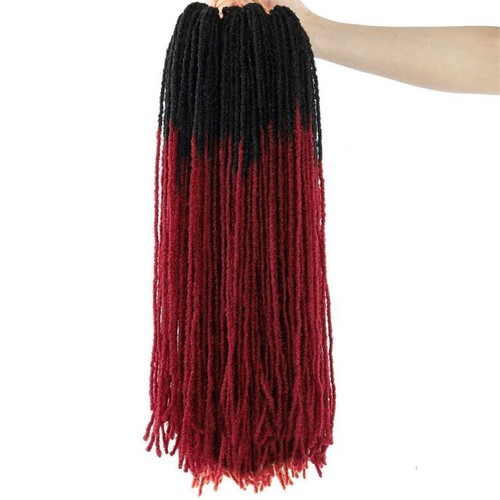 18" Thin Faux Locs Crochet Braid Hair 27 Strand Sister Locks Dreadlock Extension - Picture 12 of 26
