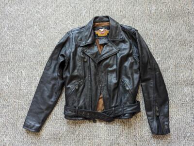 vintage HARLEY DAVIDSON motorcycle jacket S biker 38 black