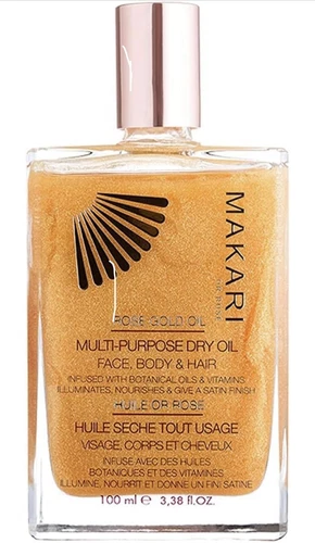 Makari Rose Gold Multi-Purpose Dry Shimmer Oil 3.8 oz. Natural Minerals NIB