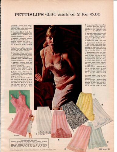 VINTAGE 60'S CATALOG LADIES PANTIES SLIPS BRAS PHOTO CLIPPING ADS PRINTS