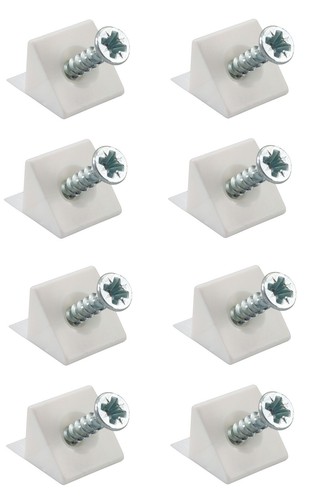 8x Drawer Support Sagging Chest Bottom repair Fixing Mending Plastic Wedge Screw - 第 1/2 張圖片