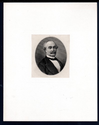 American BNC 'Gentleman 60' Portrait Proof India on Card Intaglio 1800s - Picture 2 of 3