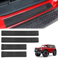 Rubber Door Sill Guards For Ford Bronco 2021-2024 Edge Entry Cover Accessories