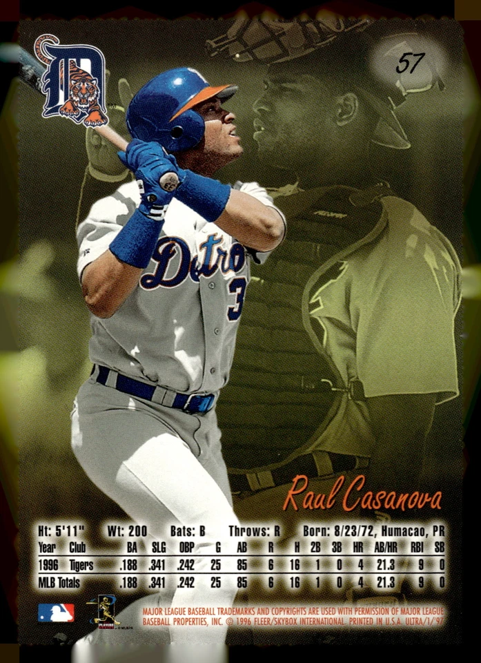 1997 Ultra #57 Raul Casanova - Image 2 of 2