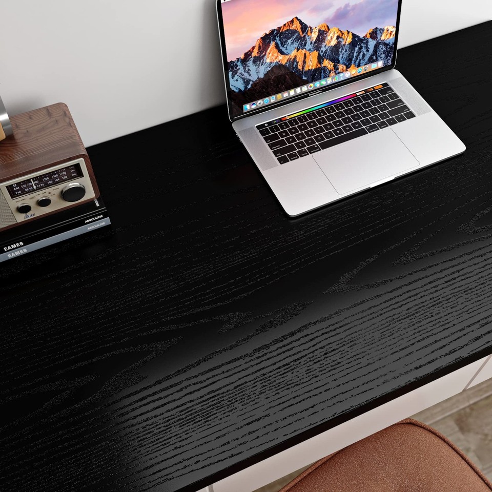 Black Wood Contact Paper Kitchen Vinyl Wrap Waterproof Contact