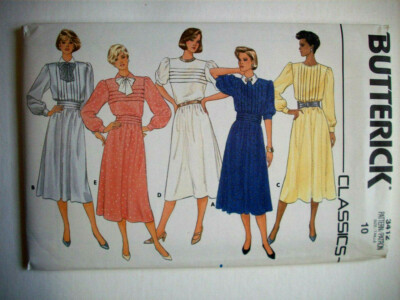 pleated bodice dress pattern 80's pleated bodice dress pattern 3412 size 10 uncut
