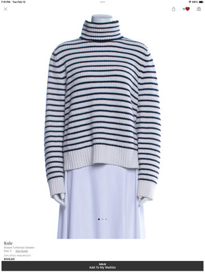 Kule Striped Cotton Turtleneck