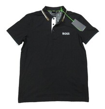 Boss Hugo Boss Men's Black Paddy Pro Regular Fit Stretch Short Sleeve Polo Shirt
