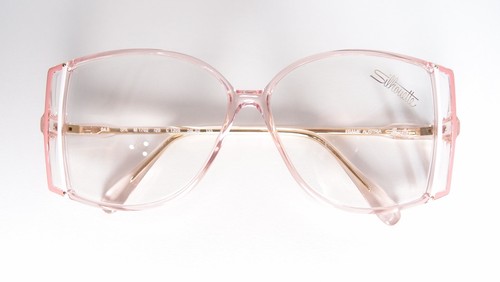 Occhiali da sole a farfalla silhouette vintage montatura viola anni 80 oversize - Foto 10 di 11