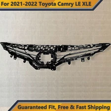 Front Upper Bumper Grille Assembly for 2021 2022 Toyota Camry LE XLE Black