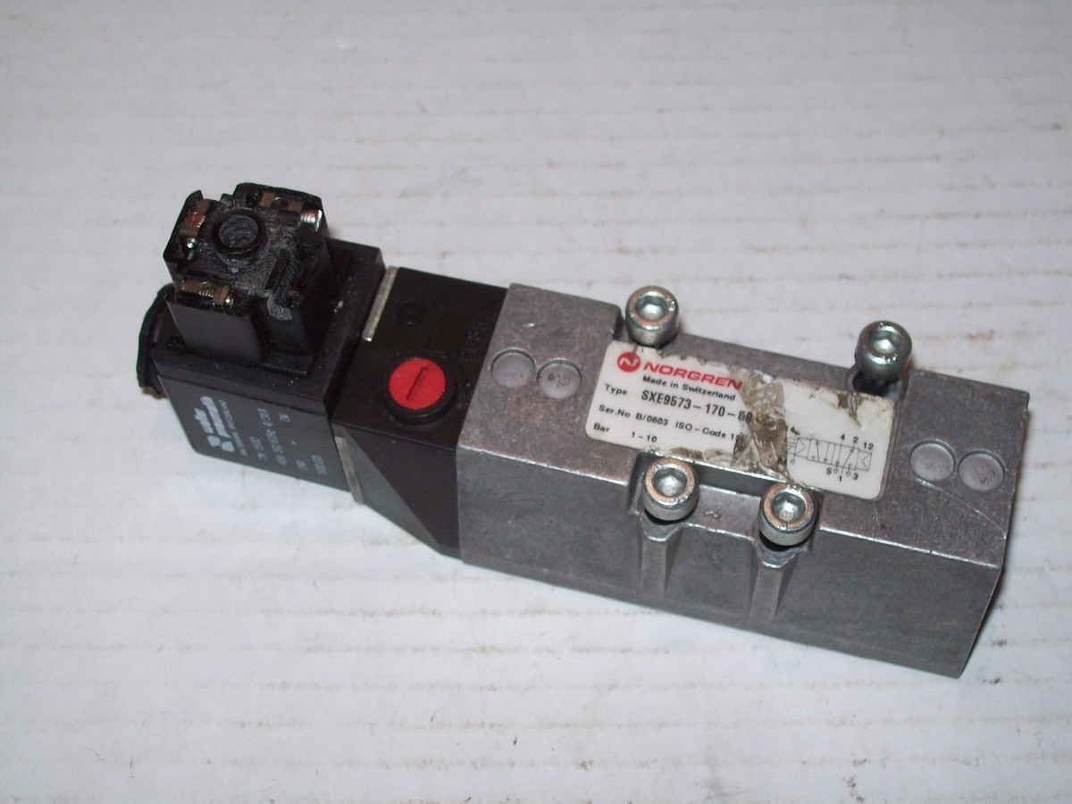 NORGREN SXE 9573-170 DIRECTONAL PNEUMATIC VALVE 48VAC/24VDC COIL