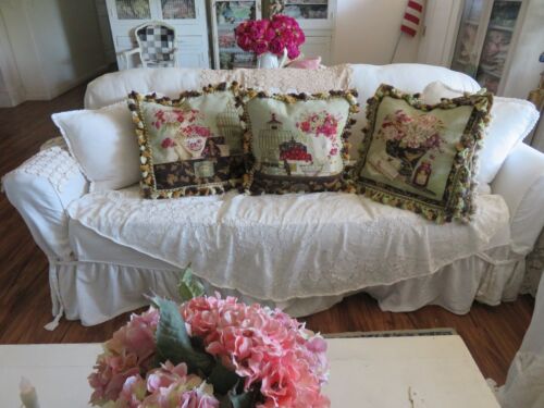 LARGE PC. Vintage Ralph Lauren Fabric Off the Bolt Never Used PINK ROSES & BOWS - Picture 13 of 17
