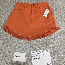 Pacsun orange denim skirt women size 23. SKU871