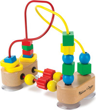 First Bead Maze - Wooden Educational Baby Toy with Suction Cups, for Floor, High