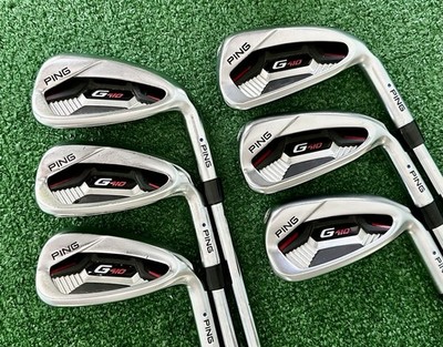 PING G410 Iron Set 6-PW+UW Blue Dot, Stiff S300 AMT TOUR WHITE Steel, Men's RH