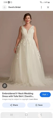 David's Bridal Wedding Dress Size 6- Oleg Cassini & Veil