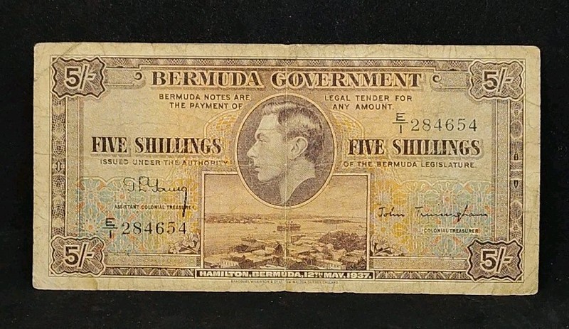 1937 Bermuda Five Shillings E1284654