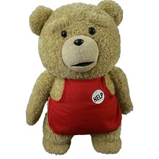 Ted Movie 24 Talking Plush Teddy Bear 1:1 Life Size Red Apron Tested Working