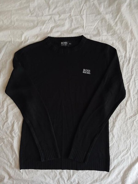 Men BOSS Orange Sweater Black Acrylic M