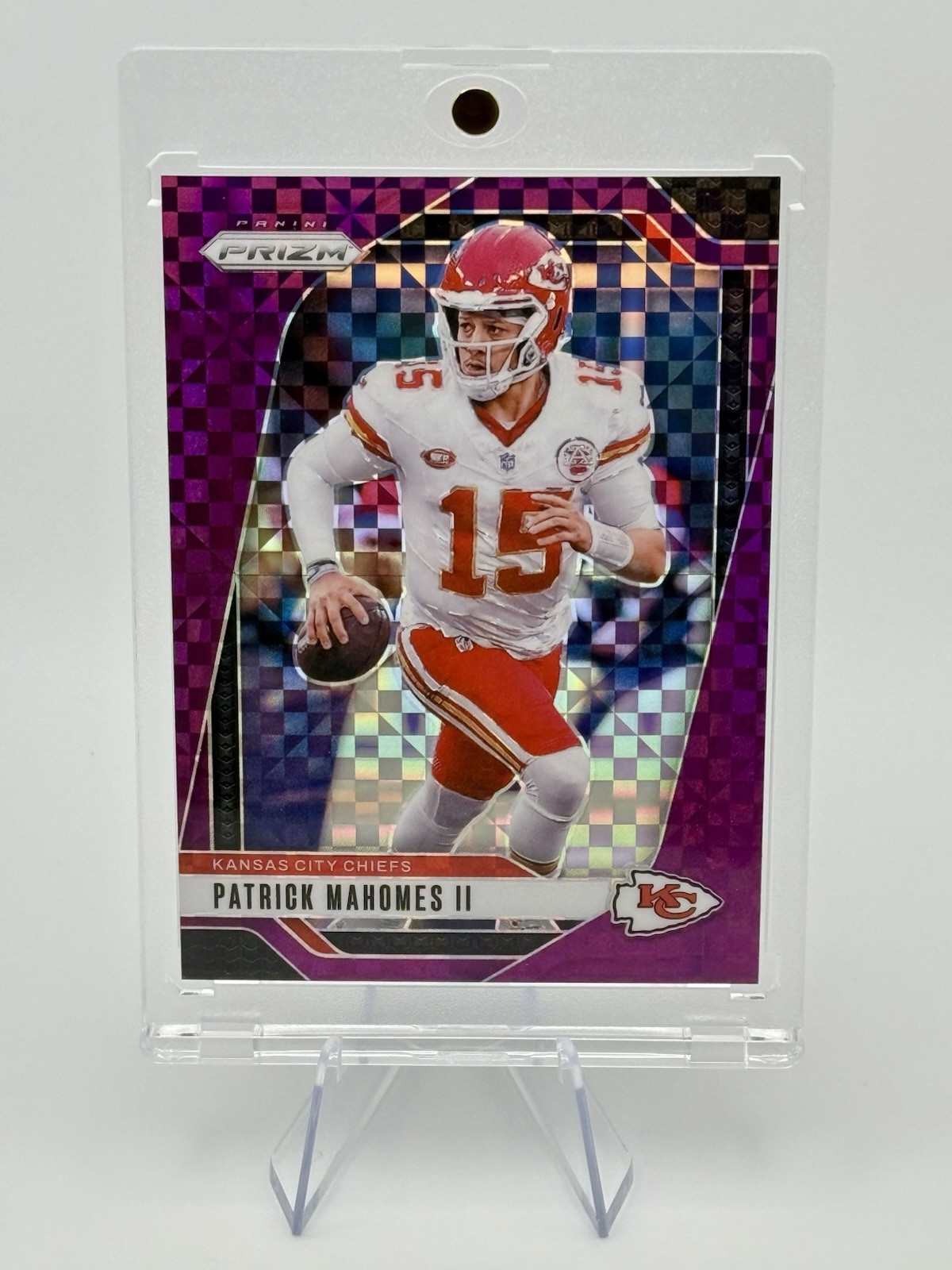 Patrick Mahomes II 2024 Panini Prizm #138 Purple Power Prizm /49 SP