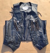 VINTAGE PARK V 5 Motorcycle LEATHER VEST Size 40 Made In USA