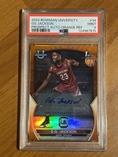 2023 Bowman University GG Jackson Prospect Auto Orange /25 PSA 9 None Higher