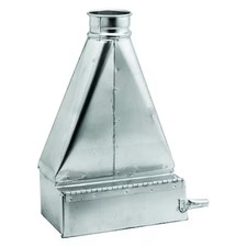 Nordfab 8010004061 Round Duct Floor Sweep, 4 In Duct Dia, Galvanized Steel, 20