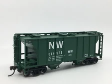 HO Atlas Norfolk & Western PS-2 2-Bay Covered Hopper N&W #514385 Metal Wheels