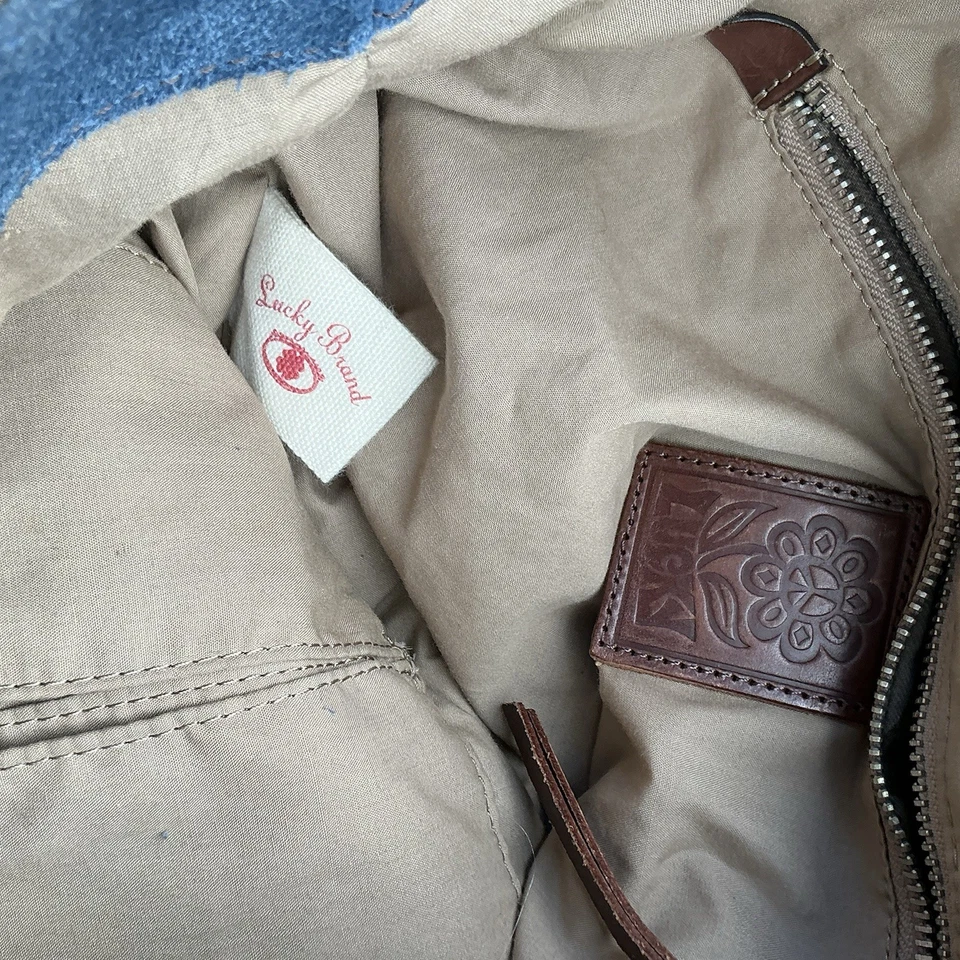 Lucky Brand, Vintage Canvas Suede Leather Trim Backpack - Image 4 of 4