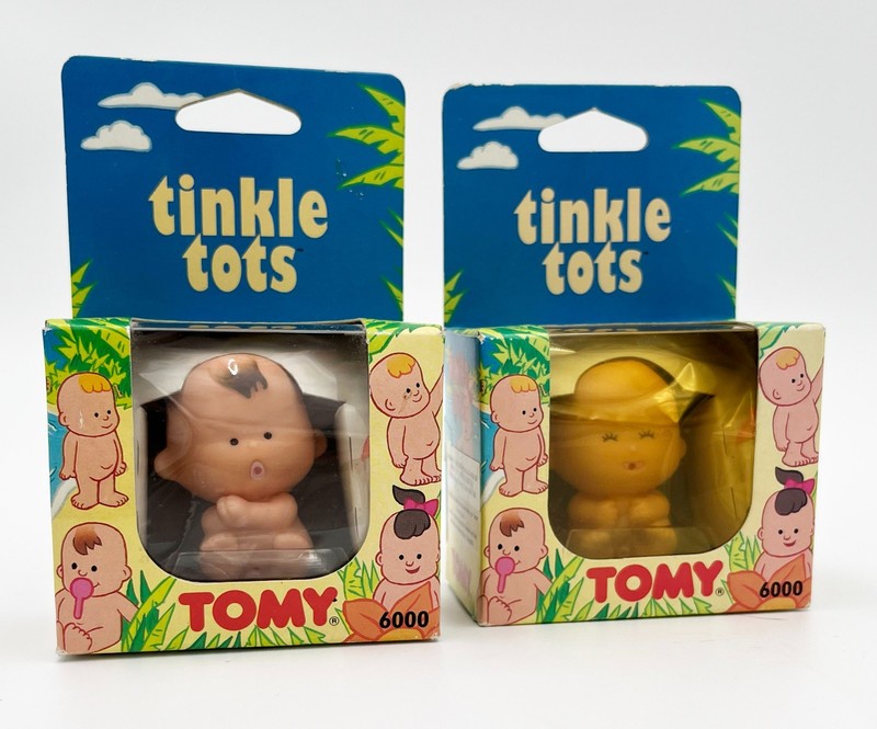 Vintage TOMY Tinkle Tots Sealed NOS w/ Bottles Lot of 2 Rare 1980s