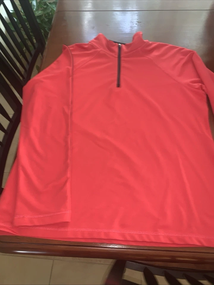 BOM! Pulôver atlético feminino Jockey tamanho XL manga longa 1/4 zíper - Imagem 3 de 4