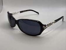 Brighton Ring Tones Sunglasses Black Rhinestone Silver Plated Arms 61-15-130