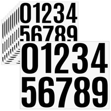 10 Sheets Vinyl House Numbers for Mailbox, 4 Inch Waterproof Self-Adhesive St...