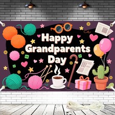 Grandparents Day Backdrop 6x4Ft Grandparents Day Decorations Photo Booth Prop...