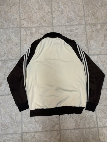 Vintage Adidas 1980s ATP Trefoil Track Jacket Men’s Size XL Brown/Cream White  by Adidas, Size XL, $100 - Photo 2